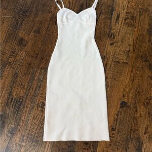 Babaton White Knit dress